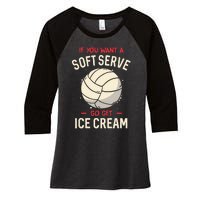 Funny Volleyball Evolution Players Women's Tri-Blend 3/4-Sleeve Raglan Shirt