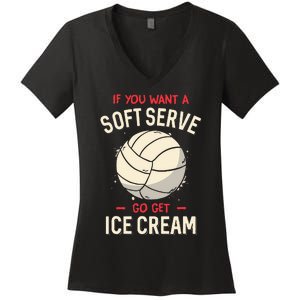 Funny Volleyball Evolution Players Women's V-Neck T-Shirt