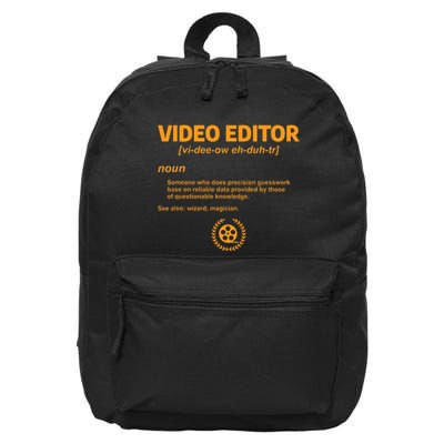 Funny Video Editing Quote For An Editor Film Edit Filmmaker 16 in Basic Backpack