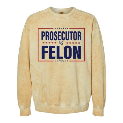 Funny Voting Election 2024 Usa The Prosecutor Vs The Felon Colorblast Crewneck Sweatshirt