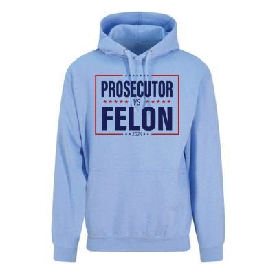 Funny Voting Election 2024 Usa The Prosecutor Vs The Felon Unisex Surf Hoodie