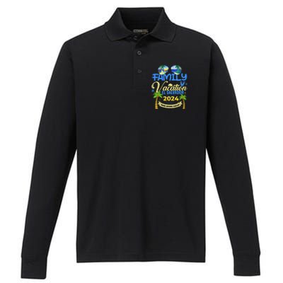 Family Vacation El Salvador 2024 Cruise Summer Performance Long Sleeve Polo