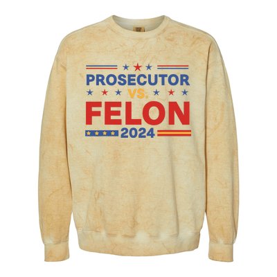 Funny Voting Election 2024 Prosecutor Vs Felon Colorblast Crewneck Sweatshirt