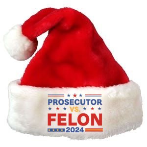 Funny Voting Election 2024 Prosecutor Vs Felon Premium Christmas Santa Hat