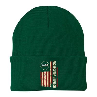 Funny Voting Election 2024 Prosecutor Vs Felon Knit Cap Winter Beanie