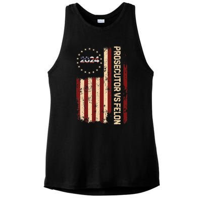 Funny Voting Election 2024 Prosecutor Vs Felon Ladies PosiCharge Tri-Blend Wicking Tank