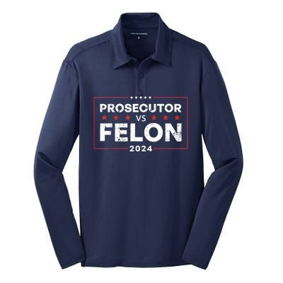 Funny Voting Election 2024 Silk Touch Performance Long Sleeve Polo