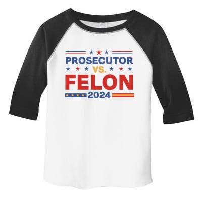 Funny Voting Election 2024 Prosecutor Vs Felon Toddler Fine Jersey T-Shirt