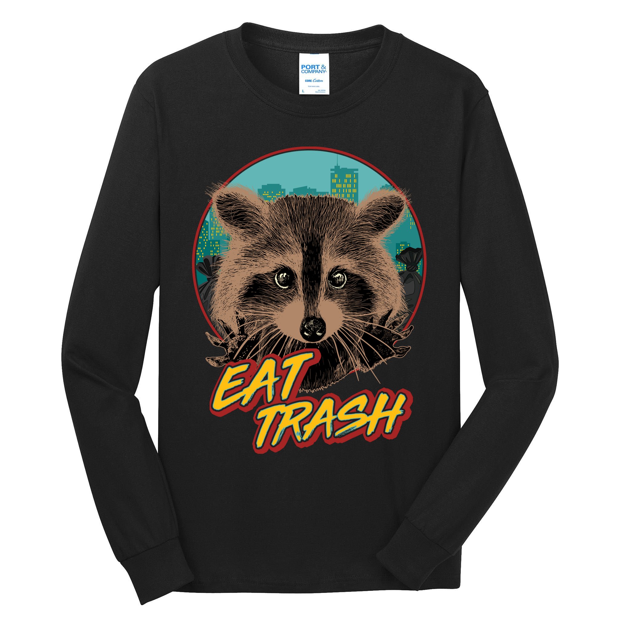 Funny Vintage Eat Trash Raccoon Tall Long Sleeve T-Shirt