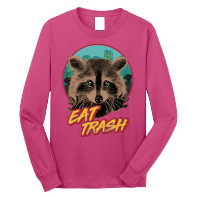 Funny Vintage Eat Trash Raccoon Long Sleeve Shirt