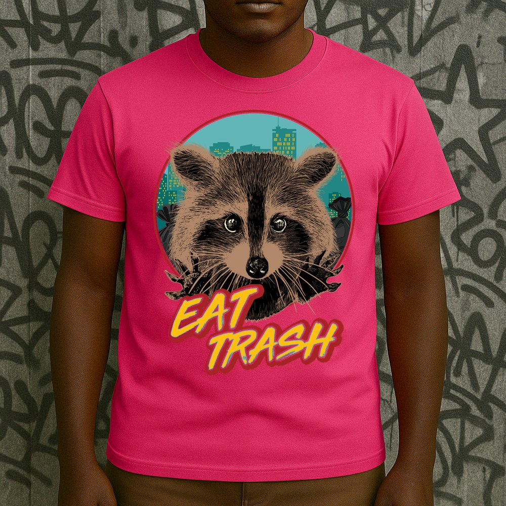 Funny Vintage Eat Trash Raccoon T-Shirt