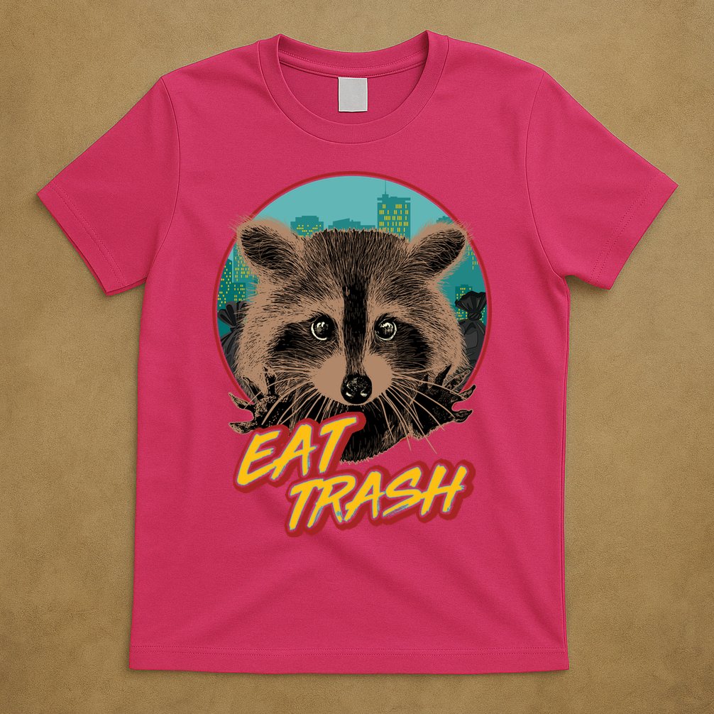 Funny Vintage Eat Trash Raccoon T-Shirt