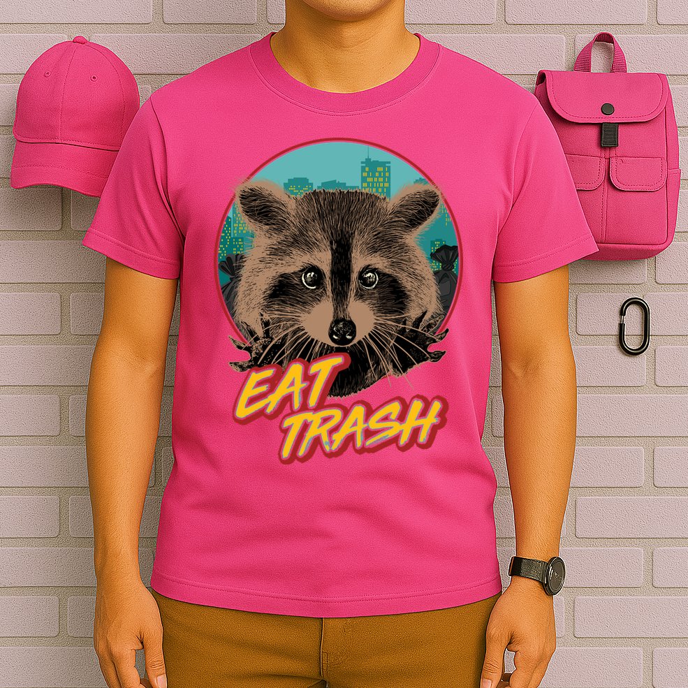 Funny Vintage Eat Trash Raccoon T-Shirt
