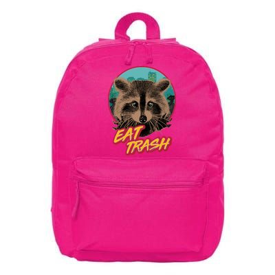 Funny Vintage Eat Trash Raccoon 16 in Basic Backpack
