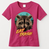 Funny Vintage Eat Trash Raccoon Womens T-Shirt
