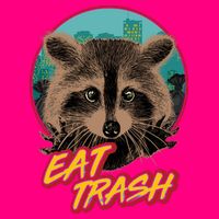 Funny Vintage Eat Trash Raccoon Kids T-Shirt