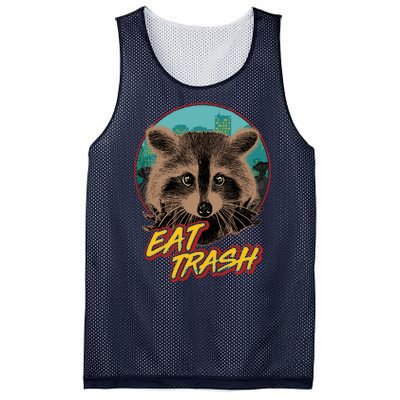 Funny Vintage Eat Trash Raccoon Mesh Reversible Basketball Jersey Tank