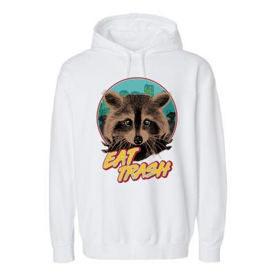 Funny Vintage Eat Trash Raccoon Garment-Dyed Fleece Hoodie