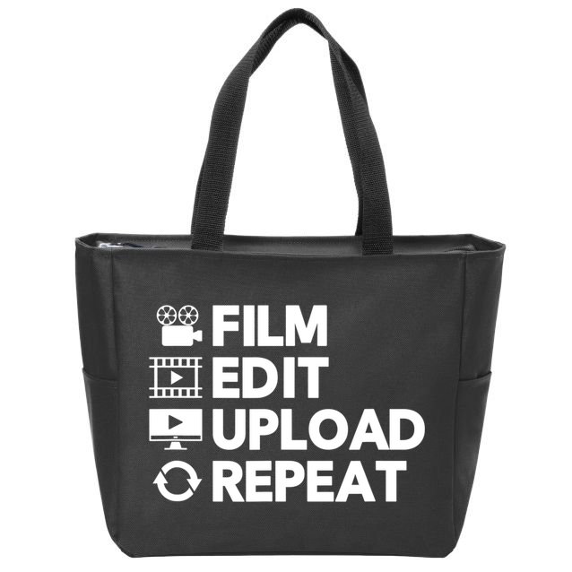Funny Video Editing Gift Film Making Gift For Video Editor Zip Tote Bag