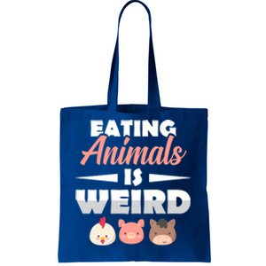 Funny Vegan Eating Animals Is Weird Veggies Plant Based Gift Tote Bag