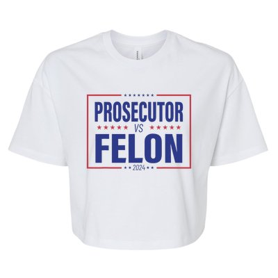 Funny Voting Election 2024 Usa The Prosecutor Vs The Felon Bella+Canvas Jersey Crop Tee