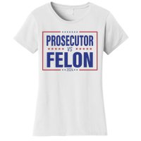 Funny Voting Election 2024 Usa The Prosecutor Vs The Felon Women's T-Shirt