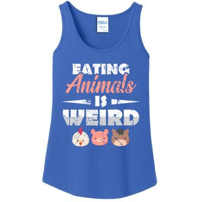 Funny Vegan Eating Animals Is Weird Veggies Plant Based Gift Ladies Essential Tank