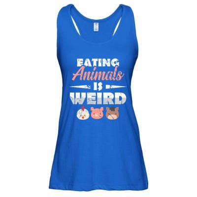 Funny Vegan Eating Animals Is Weird Veggies Plant Based Gift Ladies Essential Flowy Tank