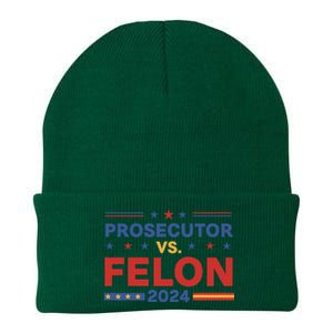 Funny Voting Election 2024 Prosecutor Vs Felon Knit Cap Winter Beanie