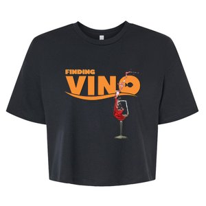 Finding Vino For Wine Lovers Bella+Canvas Jersey Crop Tee