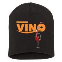 Finding Vino For Wine Lovers Short Acrylic Beanie