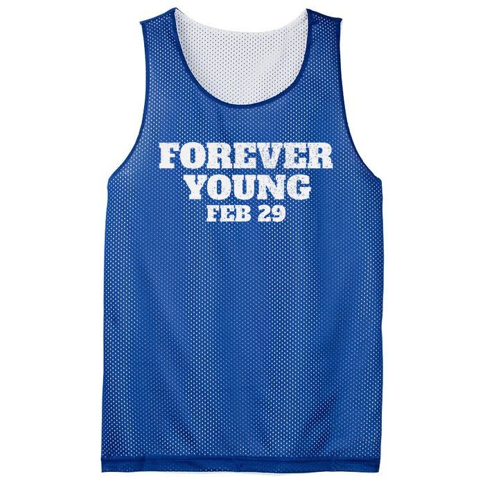 Funny Vintage Forever Young February 29th Leap Year 2024 Mesh Reversible Basketball Jersey Tank