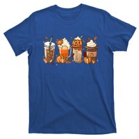 Funny Vintage Fall Coffee Pumpkin Spice Halloween Latte Cute Funny Gift T-Shirt