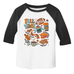 Fall Vibes Football Pumpkin Spice Falling Leaves Coffee Dates Toddler Fine Jersey T-Shirt