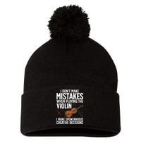 Funny Violin For Men Women Violin Player Orchestra Teacher Pom Pom 12in Knit Beanie