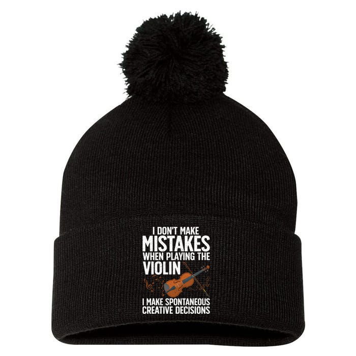 Funny Violin For Men Women Violin Player Orchestra Teacher Pom Pom 12in Knit Beanie