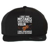 Funny Violin For Men Women Violin Player Orchestra Teacher Wool Snapback Cap