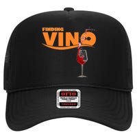 Finding Vino For Wine Lovers High Crown Mesh Back Trucker Hat