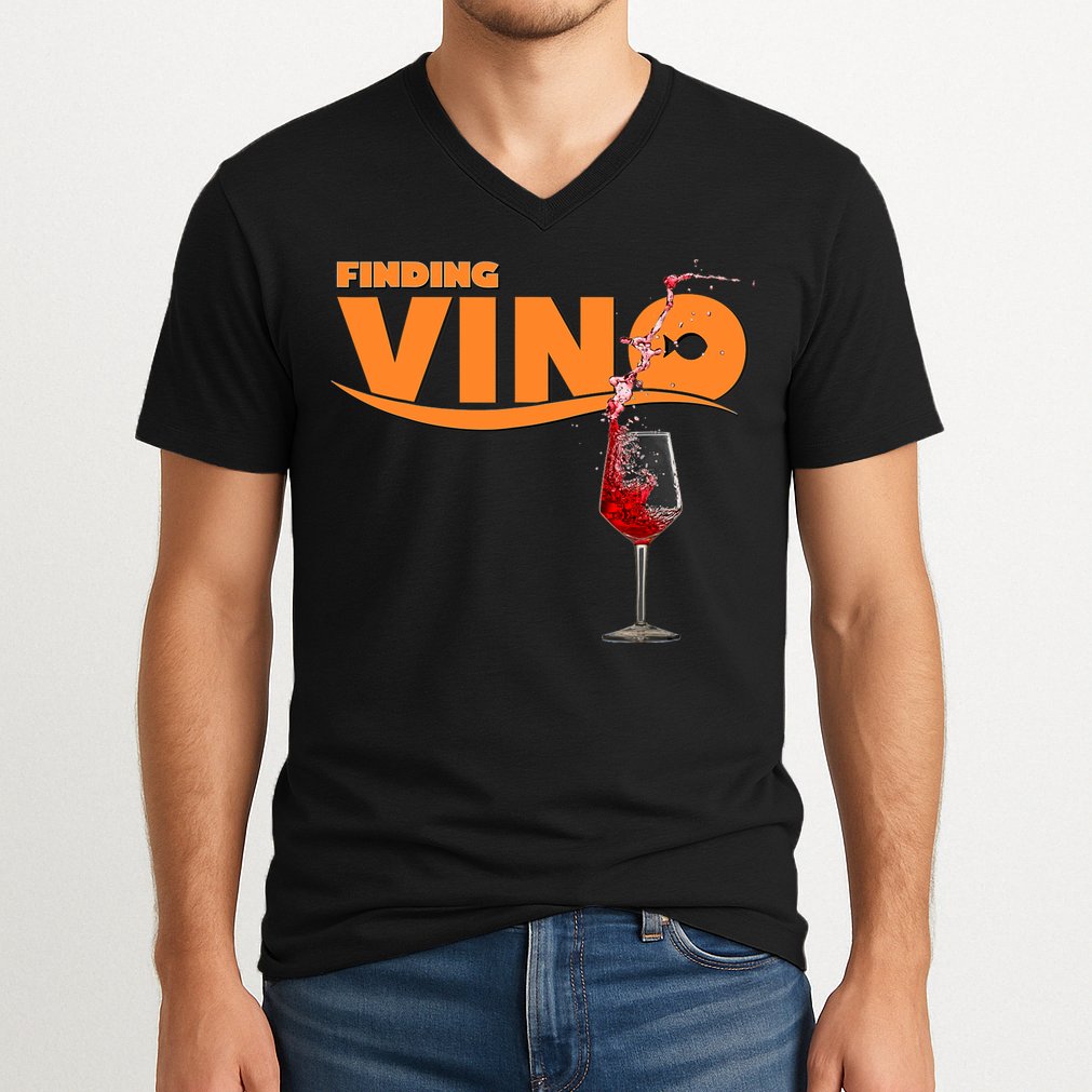Finding Vino For Wine Lovers V-Neck T-Shirt