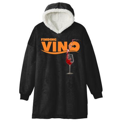 Finding Vino For Wine Lovers Hooded Wearable Blanket