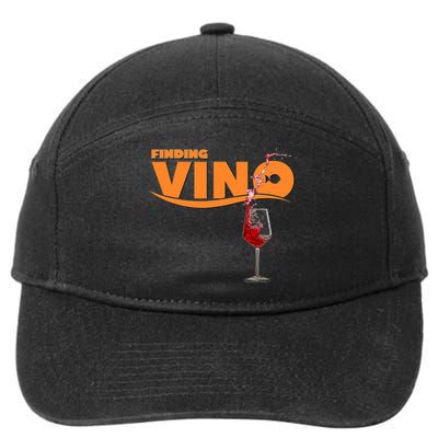 Finding Vino For Wine Lovers 7-Panel Snapback Hat