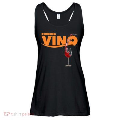 Finding Vino For Wine Lovers Ladies Essential Flowy Tank