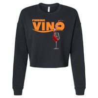 Finding Vino For Wine Lovers Cropped Pullover Crew