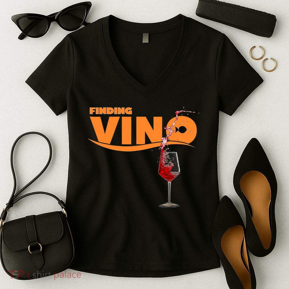 Finding Vino For Wine Lovers Women's V-Neck T-Shirt