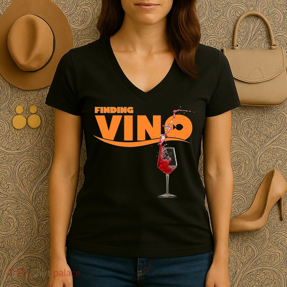 Finding Vino For Wine Lovers Women's V-Neck T-Shirt