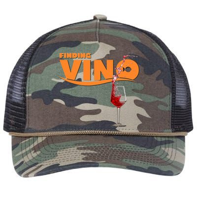 Finding Vino For Wine Lovers Retro Rope Trucker Hat Cap