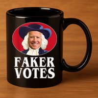 Faker Votes Funny Joe Biden Election 11oz C Handle Ceramic Mug