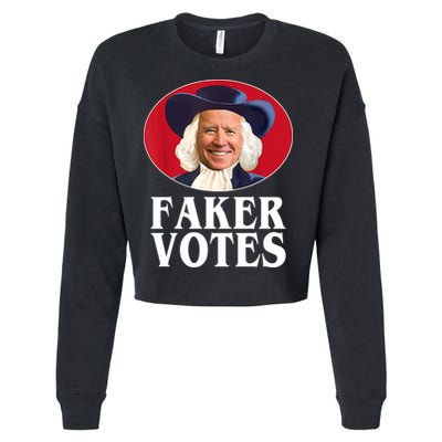 Faker Votes Funny Joe Biden Election Cropped Pullover Crew