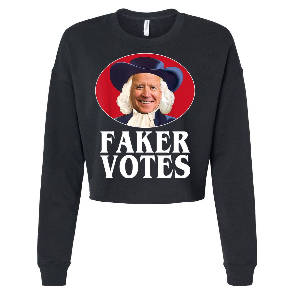 Faker Votes Funny Joe Biden Election Cropped Pullover Crew