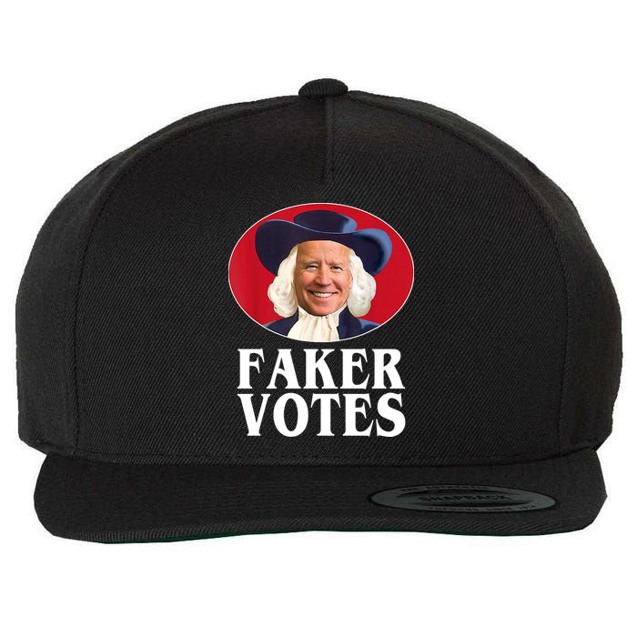 Faker Votes Funny Joe Biden Election Wool Snapback Cap